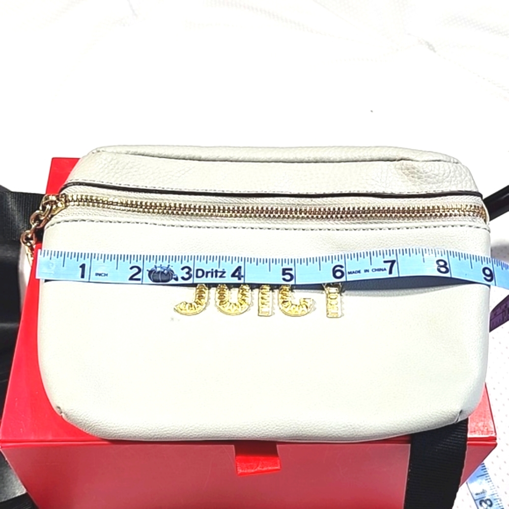 Juicy Couture BLANK CHECK Pebbled Belt Bag Fanny Pack - Picture 12 of 14